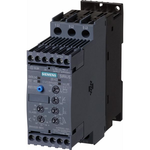 Mykstarter Siemens 3RW4024-1BB04 start/stopp, 24 V 12,5 A, 3 kW/5,5 kW