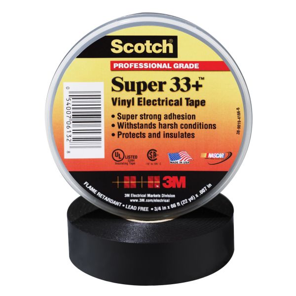 Isoleringstape 3M Scotch Super 33+ 50 mm x 33 m 