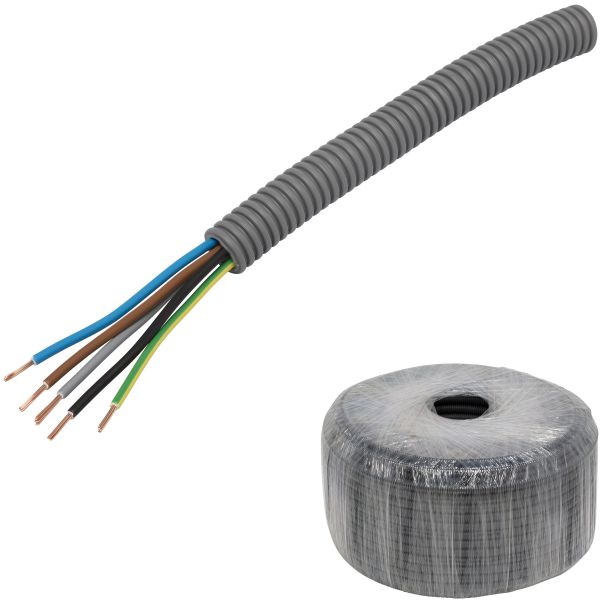 Kabel Pipelife FK PowerFlex fördragen, temperaturklass II 100 m, 5G1.5 mm², ytter-Ø16 mm