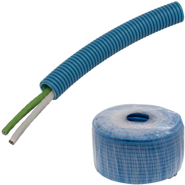 Multimediekabel Pipelife Kat6/KTV PowerFlex Traktaterne 2xUTP6, 20 mm x 100 m