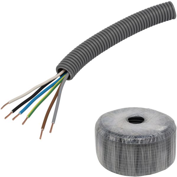 Kaapeli Pipelife FQ PowerFlex esireititetty, lämpötilaluokka II 50 m, 6G 1,5 mm², ulko-Ø 20 mm