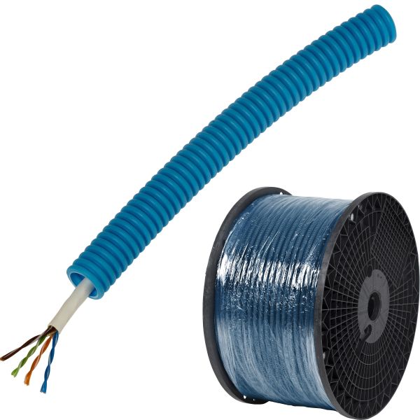 Multimediakaapeli Pipelife Kat6/KTV PowerFlex Esireititetty 2xUTP6, 20 mm x 150 m
