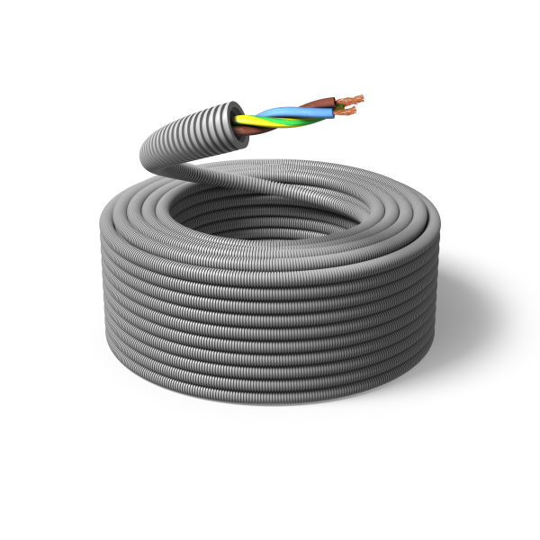 Asennuskaapeli PM FLEX FQ esireititetty, 100 m, kierretty 3G 2,5 mm², ulko-Ø16 mm