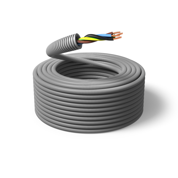 Kabel PM FLEX EQ forhåndslagt, 100 m, tvunnet 3G 1,5 mm², ytre Ø 16 mm