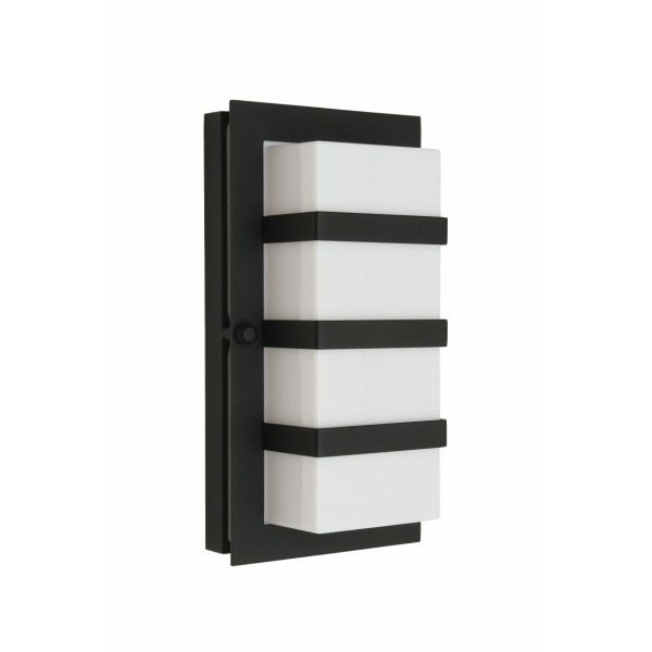 Væglampe Norlys Boden 860 E27, 46W, IP54, opal Sort