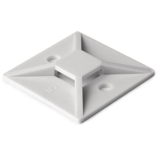 Anker Hellermann Tyton MB2A Selvklæbende, 13 x 13 mm Hvid, pakke med 100