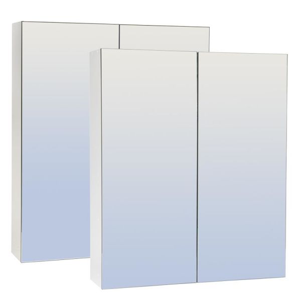 Baderomsskap Skånebeslag Skåform 6 Mirro 550 x 650 x 140 mm Svart forkant