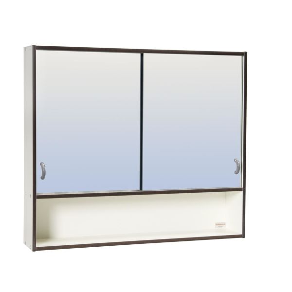 Baderomsskap Skånebeslag Skåform 10 Basic 600 x 525 x 140 mm, svart forkant 