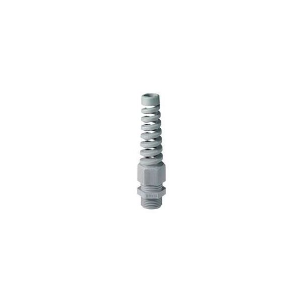 Ruuvattava liitin Rutab 1459990 harmaa, murtosuojalla PG16