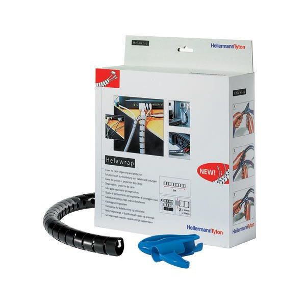 Sidontaspiraali Hellermann Tyton HWPP20 Musta, 25 m Ø18-21 mm