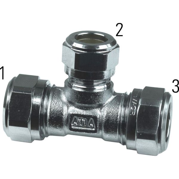 Klämringskoppling Gelia 3006129012 T-rör 12x10 mm, förminskad