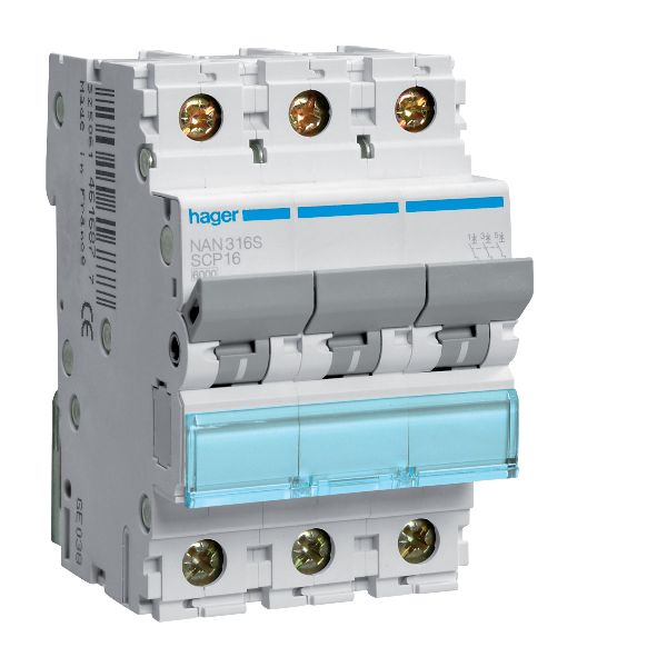 Automaattisulake Hager NAN325S 3-napainen, 10kA 25A