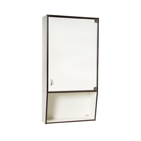 Baderomsskap Skånebeslag Skåform 20 Lamin 400 x 800 x 170 mm, svart forkant 