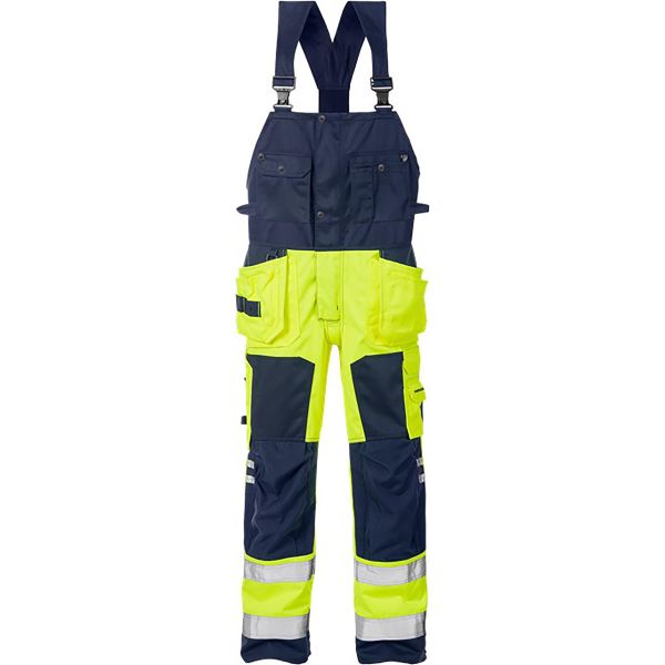 Overalls Fristads 1014 PLU Høj synlighed gul/marineblå C54
