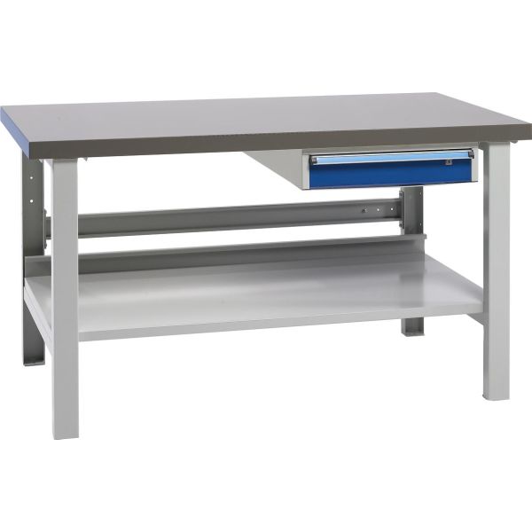 Työpöytä Treston C13041124 yhdistelmä B, 1000x750 mm Teräsreunainen vinyyli