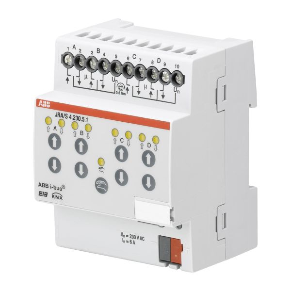 Sjalusiaktor ABB 2CDG110125R0011 230V, tidsdetektering Maks. antall sjalusiutganger: 4
