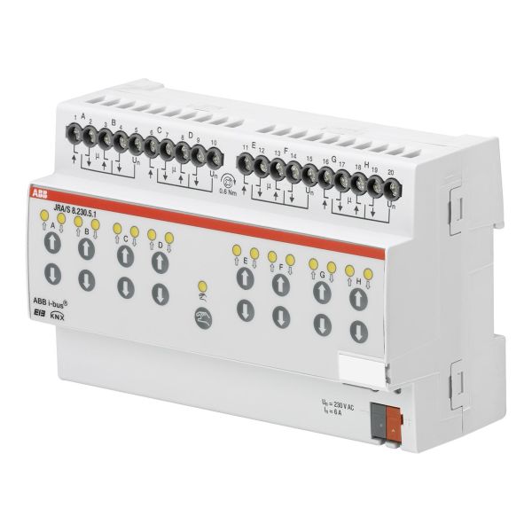 Sjalusiaktor ABB 2CDG110126R0011 230V, tidsdetektering Maks. antall sjalusiutganger: 8