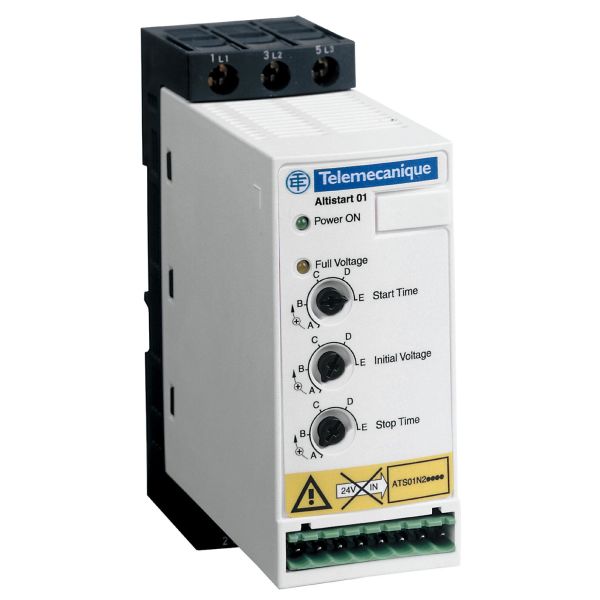 Mjukstartare Schneider Electric ATS01N206QN start/stopp, 380-415 V 6 A, 1,5 kW
