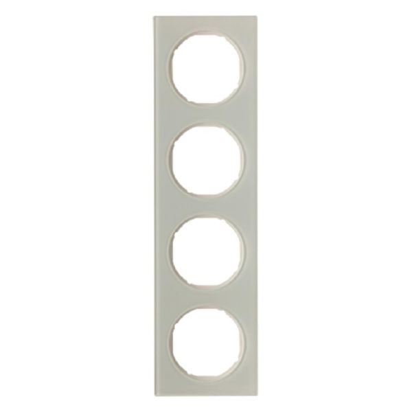 Peitekehys Hager 10142209 4-paikkainen, R.3 Lasi/valkoinen