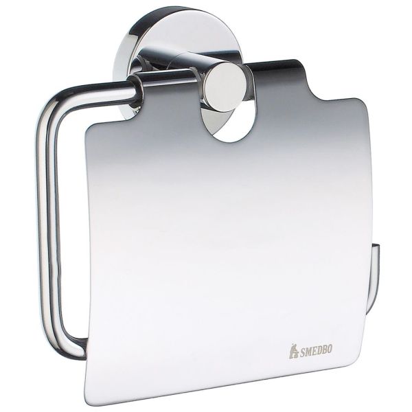 Toalettpappershållare Smedbo Home HK3414 med lock 