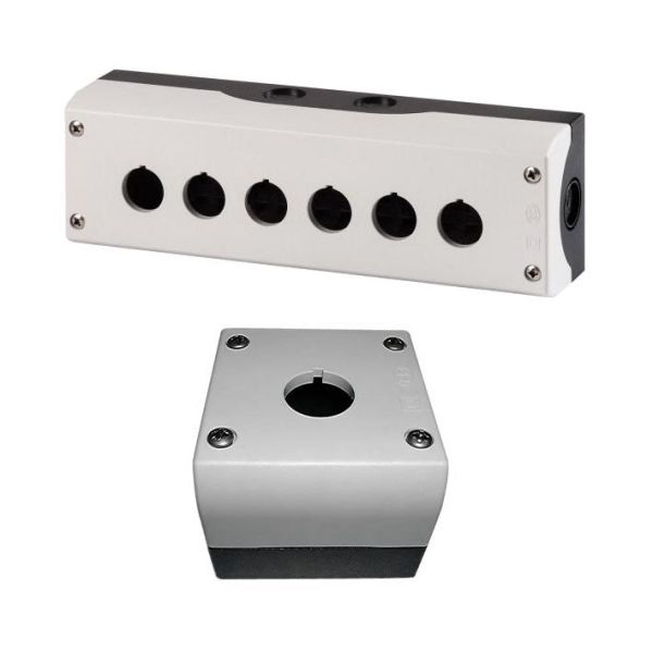 Kapsling Eaton 216537 grå, Ø22,5 mm, IP55 2 hull
