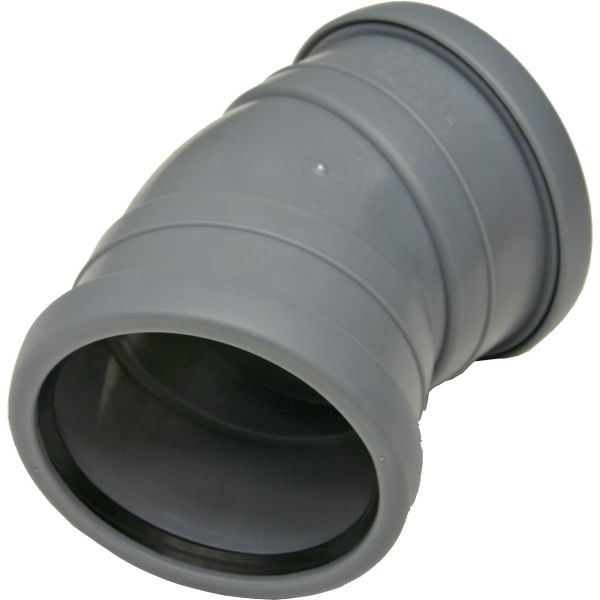 Bøjning Pipelife 172326 med 2 ærmer, 30° 110 mm