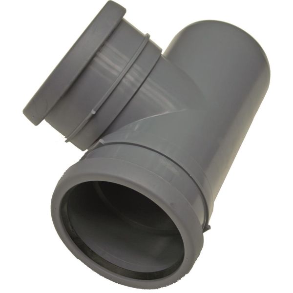 Grenrør Pipelife 170097 med 2 muffer, 88,5° 110 x 75 mm