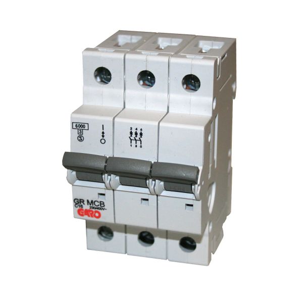 Automaattisulake Garo MCB GR B306 3-napainen, 6 kA, tyyppi B 6 A