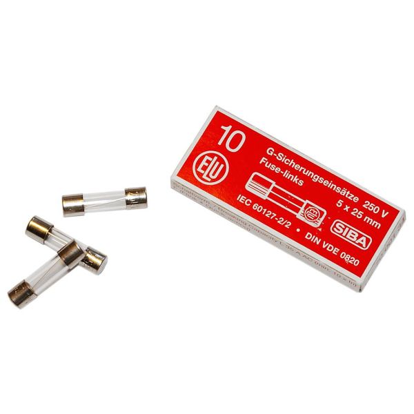 Finsäkring SIBA 7008913.1,25 5 x 25 mm, snabb, 10-pack 1,25 A