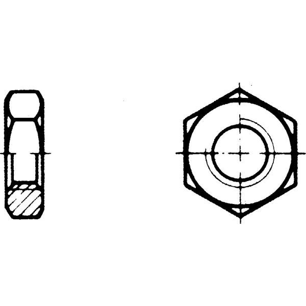 Sekskantmutter Arvid Nilsson 17310000 ML6M 4, DIN 439 B M10, 500-pakning