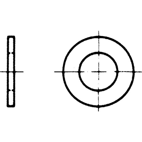 Pyöreä aluslevy REYHER 001256019105000 Polyamidi, DIN 125 A 10,5x21x2,0 mm, 200 kpl