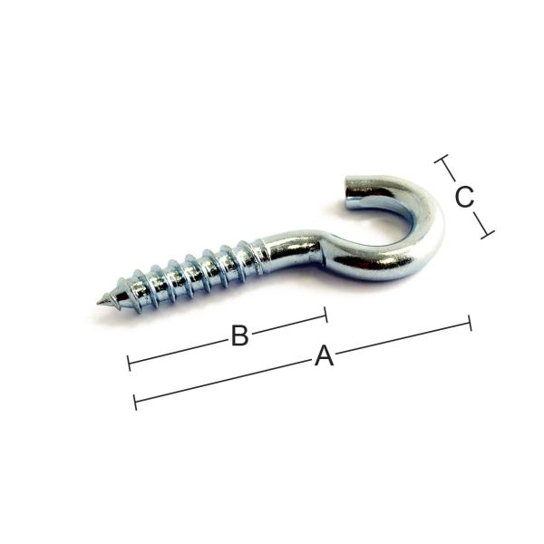 Lampun koukku Habo 41673 23 Z 75 mm, 5 kpl