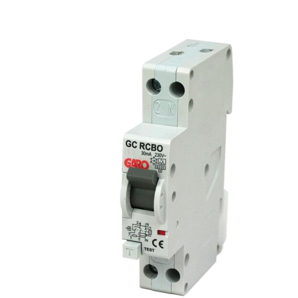 Personskyddsautomat Garo RCBO GC B6A 1+N 2-polig, 1 modul 6 A