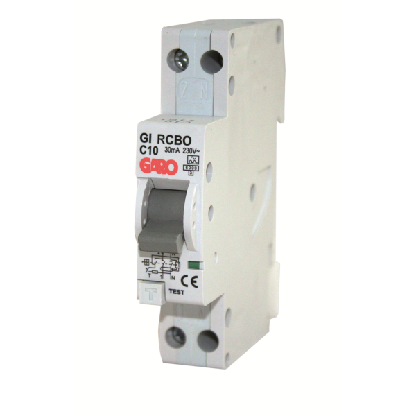 Personskyddsautomat Garo RCBO GC C13A 1+N 1 modul, 6kA 13A