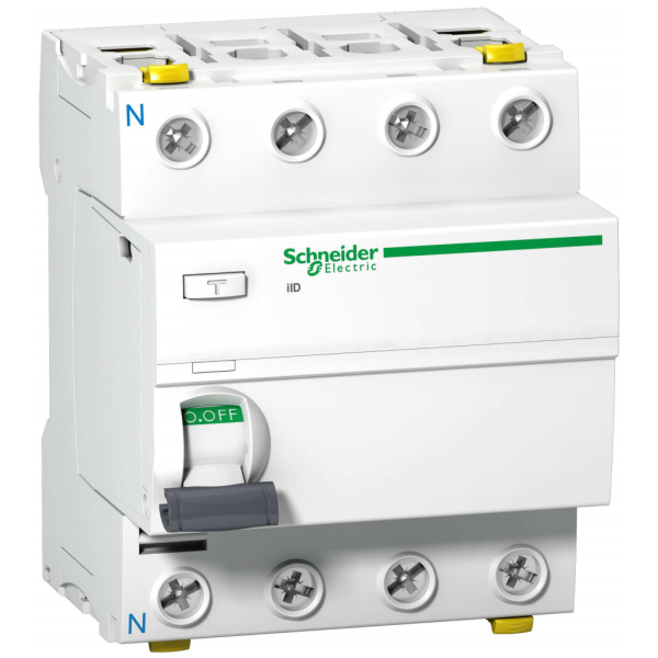 Jordfeilbryter Schneider Electric Acti 9 iID A-SI, 4-polet 63 A, 300 mA (S)