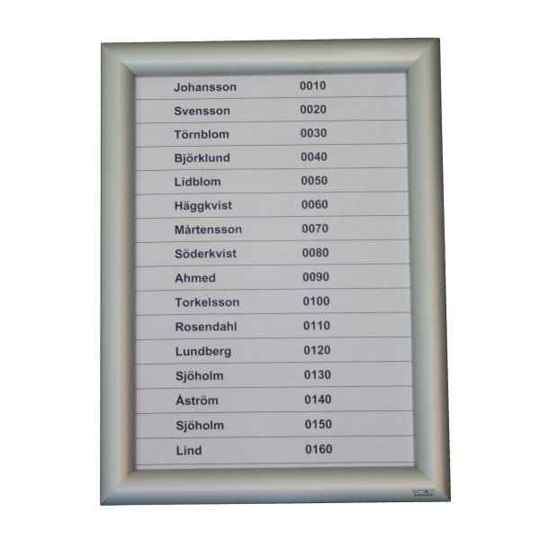 Portkodstavla Swedsign Safesnap aluminium 240 x 327 mm