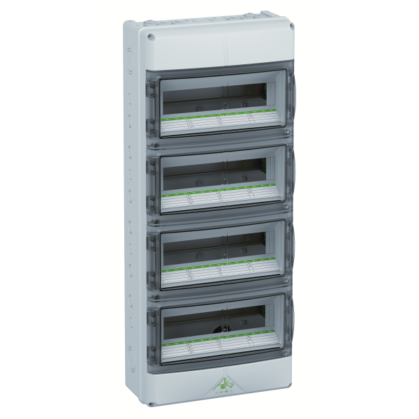 Normkapsling Spelsberg 73345601 ventilert, IK08 4 x 14 moduler