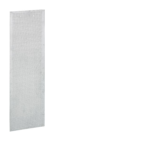 Montageplatta Hager UZ42M5 rostfritt stål, hålad 460 x 498 mm