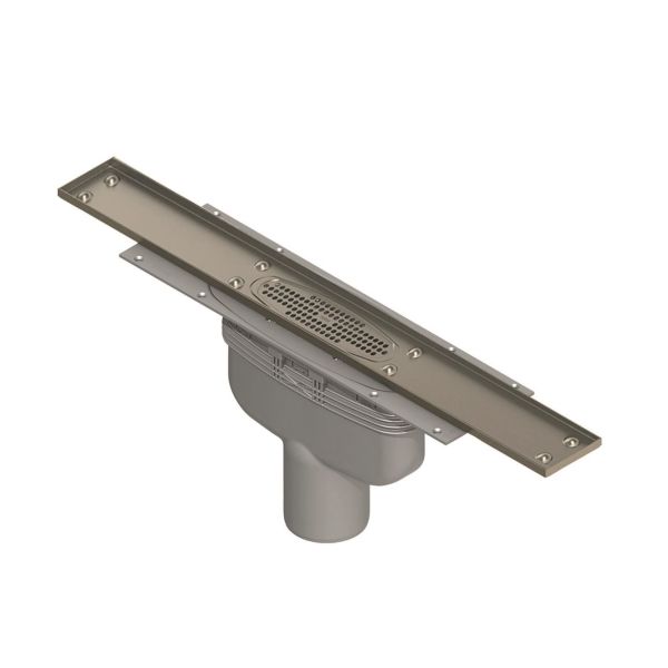 Gulvafløb Purus Line 7114651 bund stikkontakt 75 x 900 mm