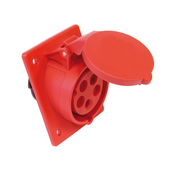 Paneluttag Garo UIS 216-3 Q IP44, 3-polig, 16A, sned Quick Grå, 3 h