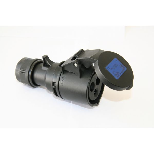 Skarvuttag Garo S232-6 S+B för scen och arena, 32A, 6 h 3-polig, blå