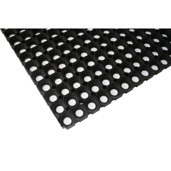 Ring gummimåtte Duri 18001 sort 40 x 60 cm