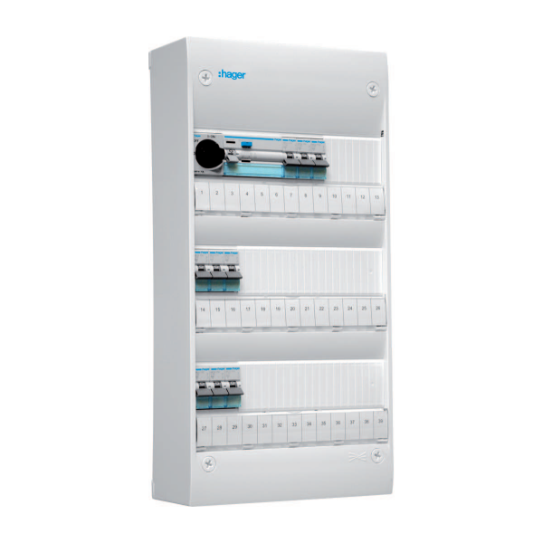 Kytkentäkaappi Hager GD313SF Tyyppi: Gamma, IP30 3 x 13 moduulia