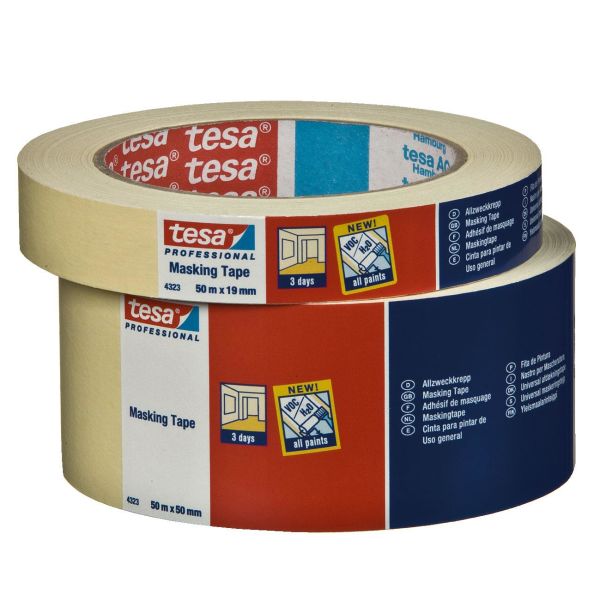 Tape Tesa 4323 beige 50 m x 50 mm