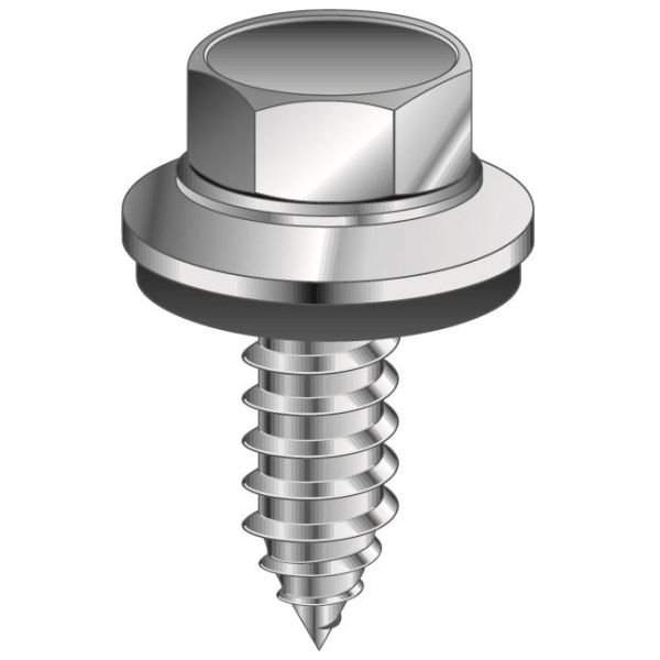 Montageskrue Ejot 810221 med gummipakning, til lysbom, pakke med 250 stk 6,3 x 25 mm