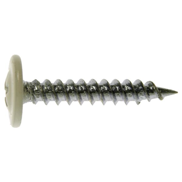 Monteringsskrue Grabber G32VITC Hvit, 100-pakning 4,2 x 25 mm
