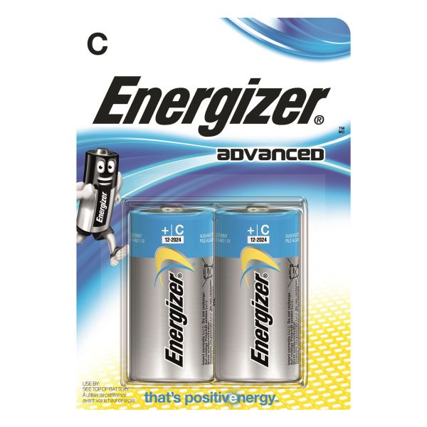 Batteri Energizer 7638900410433 alkaliskt, 1,5 V, 2-pack 