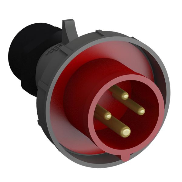 Støpsel ABB 2CMA102374R1000 hurtigtilkoblet, vibrasjonsbestandig Rød, 32 A, 4-polet, 93 mm