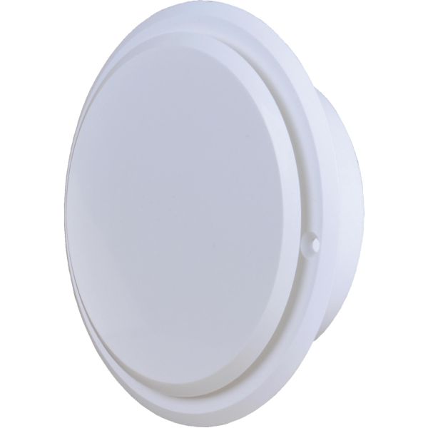 Tallerkenventil Flexit 02203 hvit, rund med karm 127 mm