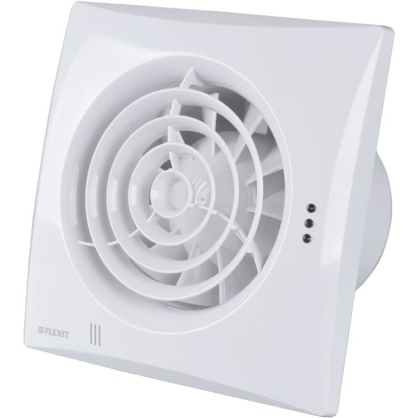 Badrumsfläkt Flexit Silent Eco 100 TM med rörelsesensor